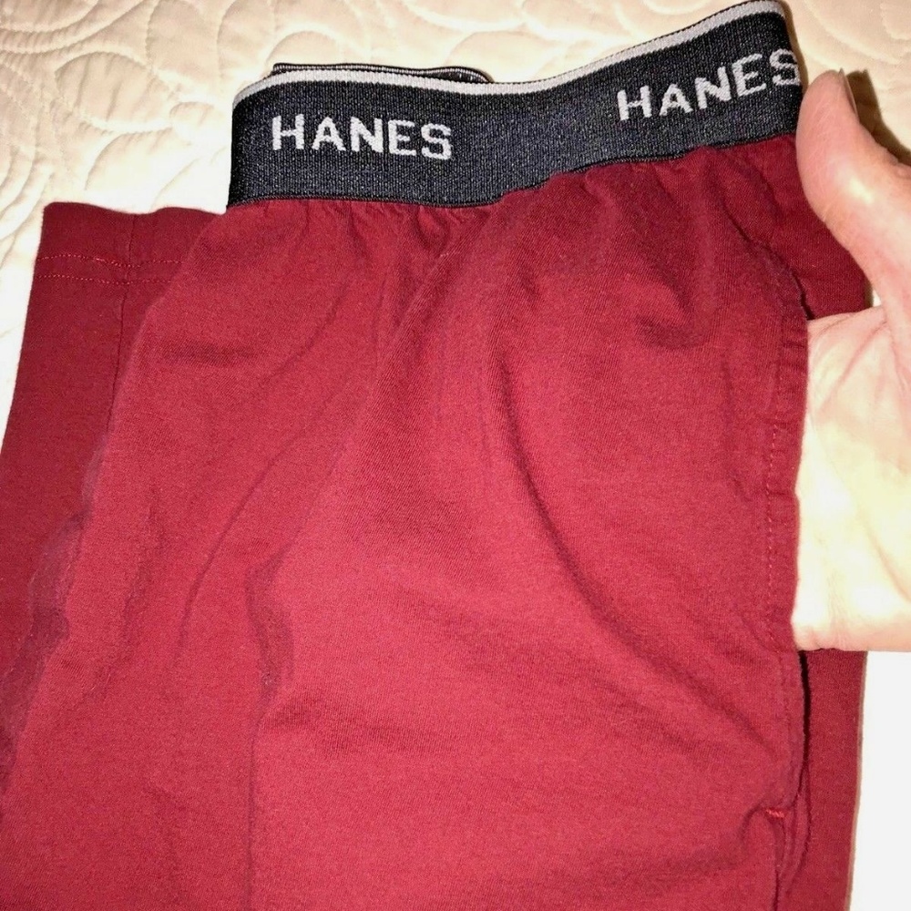 Hanes Separates-2 Tops-1 Pant-black/grey/maroon-M - Picture 3 of 8